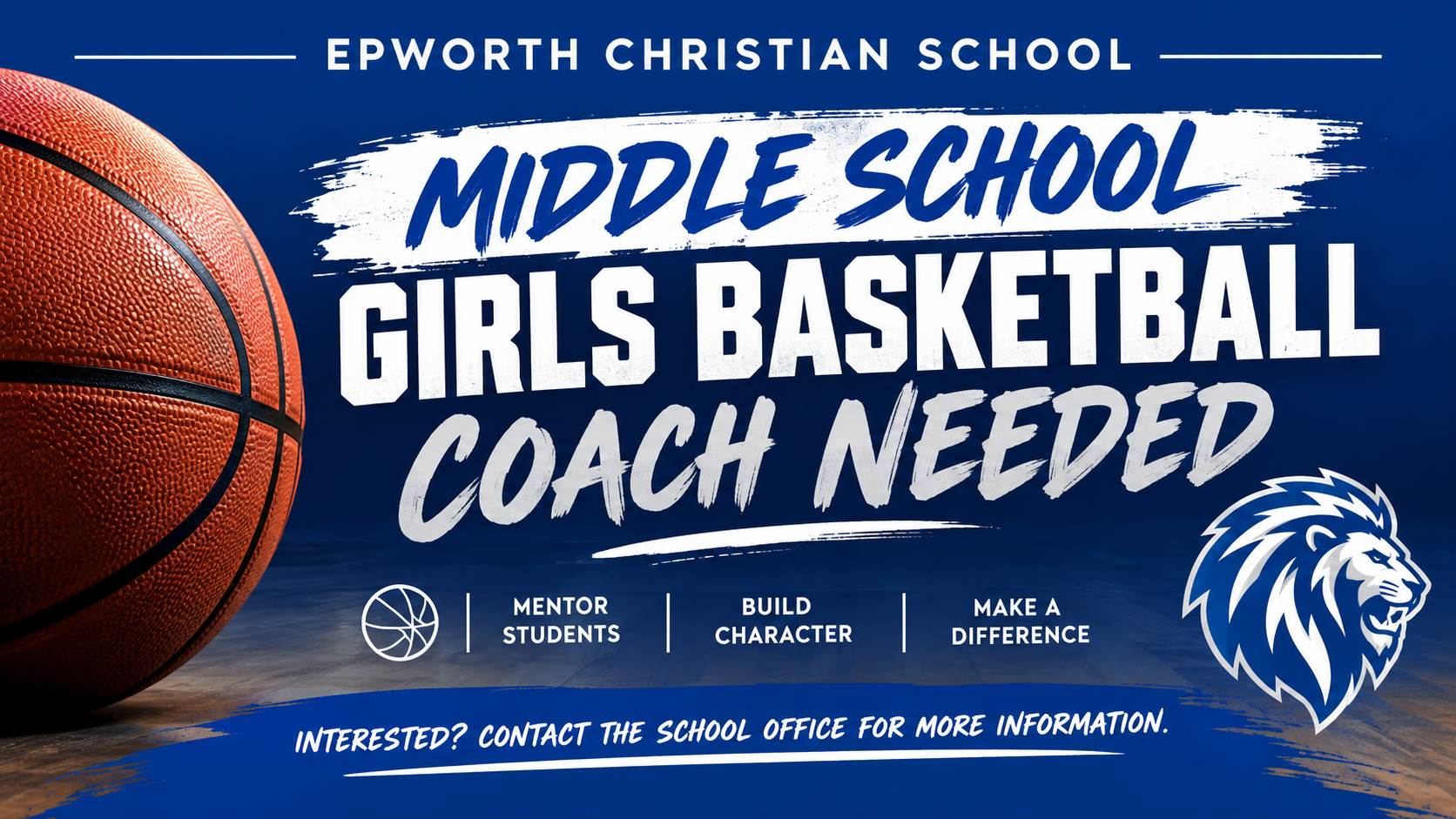 Epworth Girls Basketball Coach Needed
